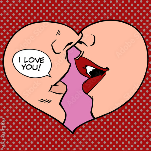 Heart kiss I love you