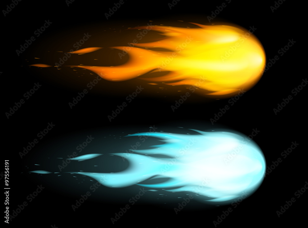 Boules de feu vectorielles 1