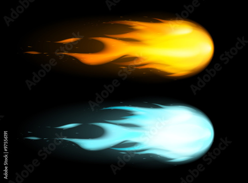 Boules de feu vectorielles 1