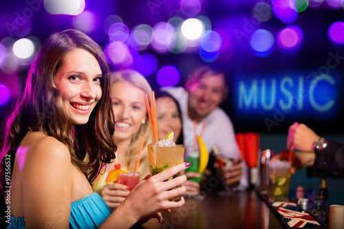 Group of young people having party celebration.