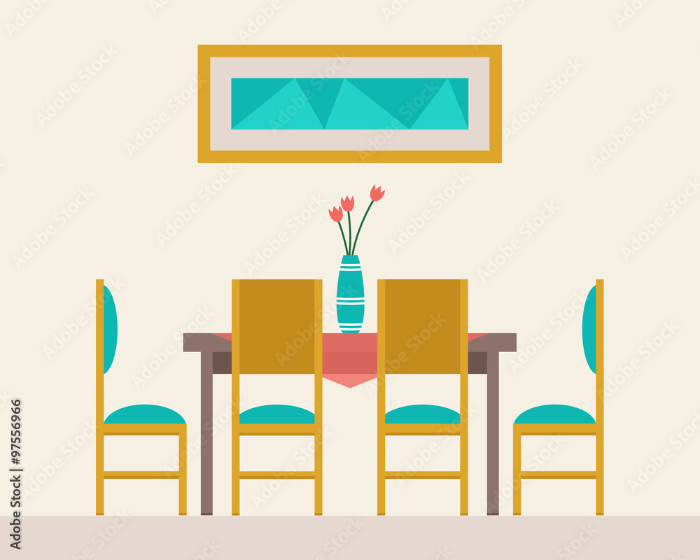 Fototapeta premium Dining table for date