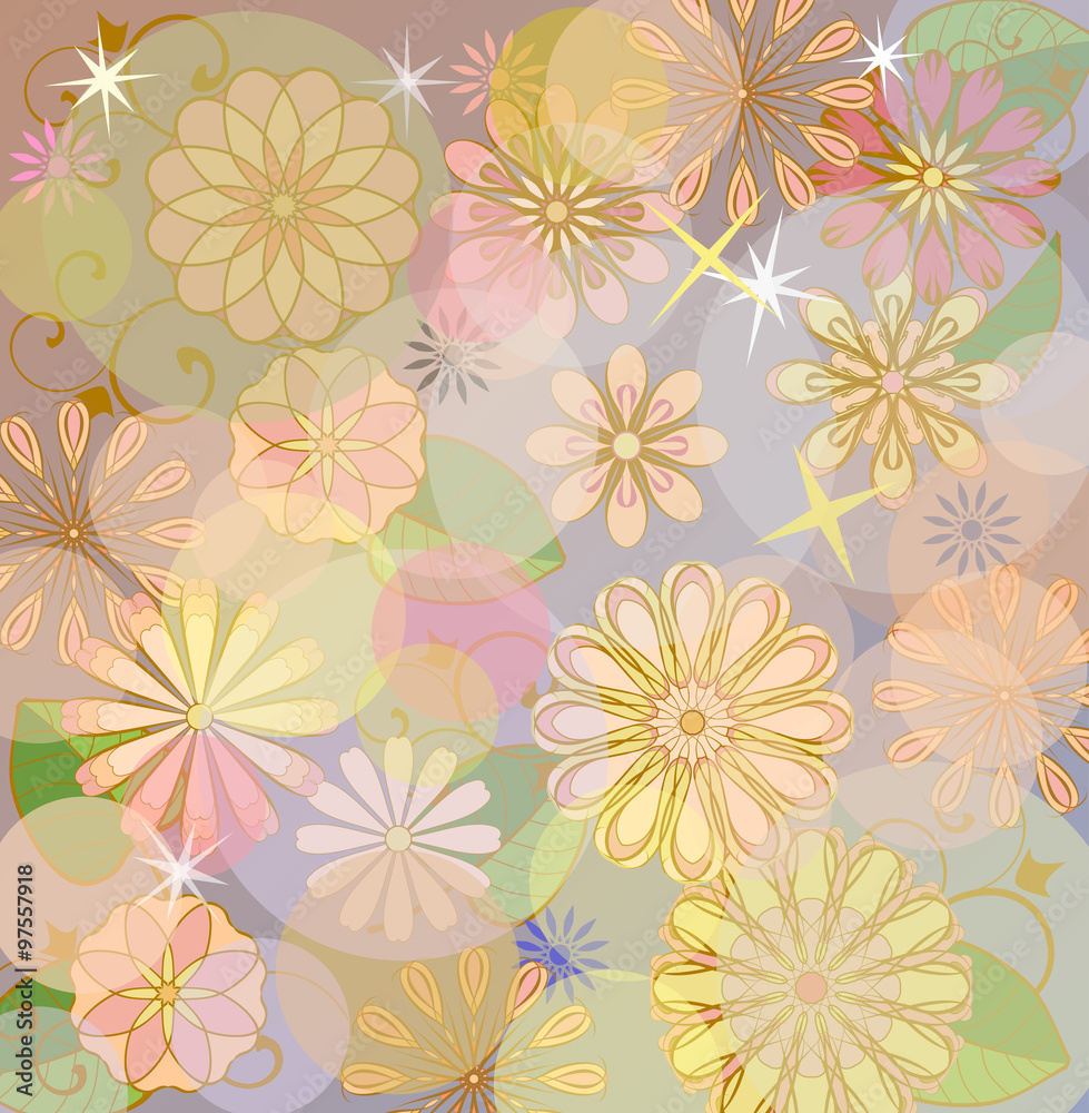 Background with abstract floral pattern.