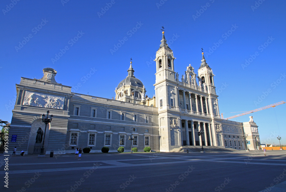 MADRID, SPAIN - AUGUST 23, 2012: Cathedral of the Almudena in Madrid, Spain