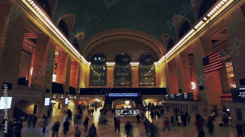 Echo blurred commuters at New York's Grand Central on December 2, 2011 in New York. The historic terminal, opened in 1871, was once the larget train station in the world.
