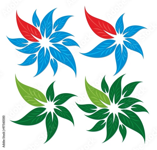 Logo with leaves.