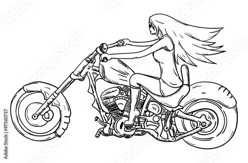 Girl on motor