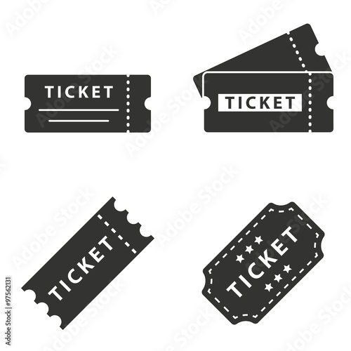 Ticket  icons set.