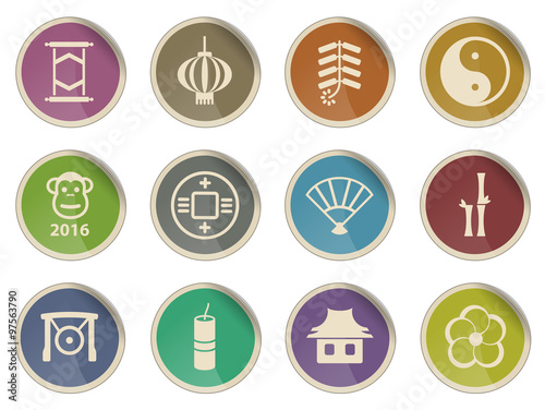 Chinese New Year simply icons