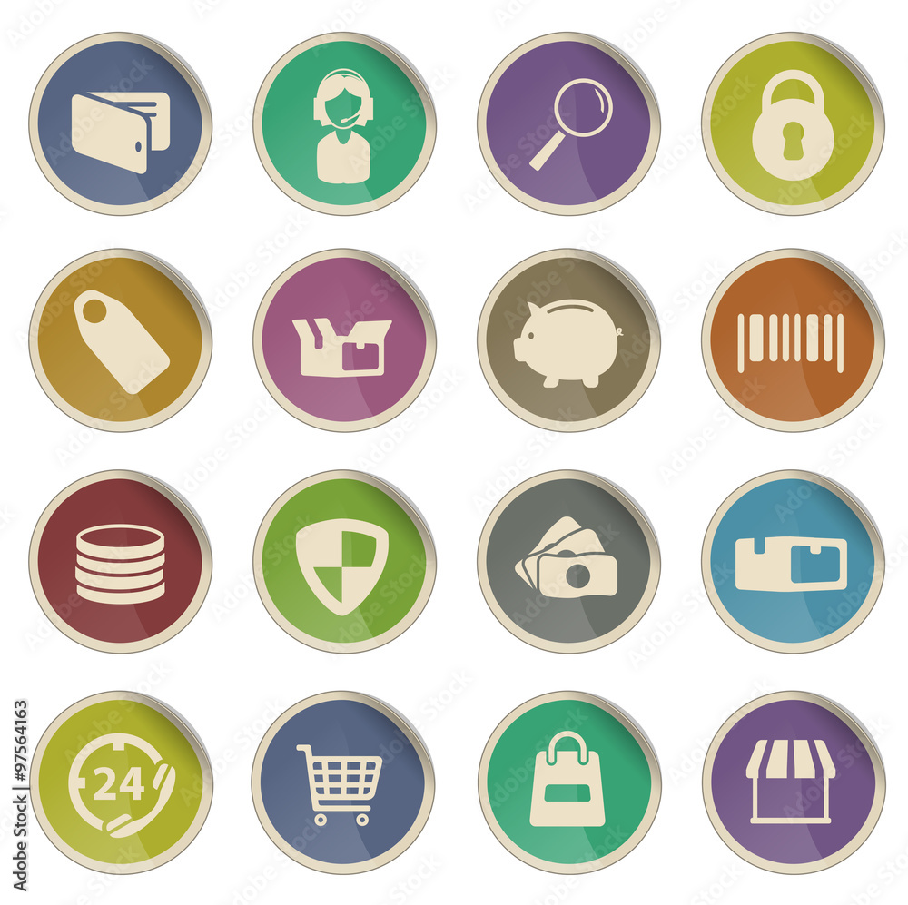 Fototapeta premium E-commerce simply icons
