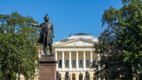 Pushkin monument in Saint Petersburg near Russian museum
