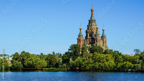 Billede på lærred Cathedral of Saints Peter and Paul in Petergof Russia Saint Petersburg
