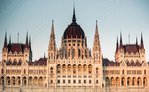 view on Hungarian Parliament from river