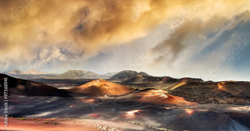 beautiful mountain landscape with volcanoes © Ievgen Skrypko