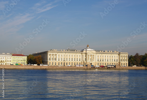  Universitetskaya embankment, views of Academy of fine arts, St.Petersburg, Russia