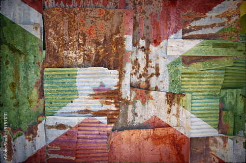 Corrugated Iron Burundi Flag © Antony McAulay