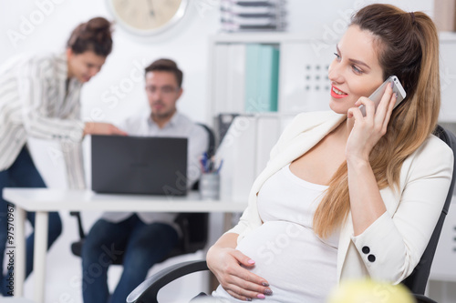 Woman working during pregnancy
