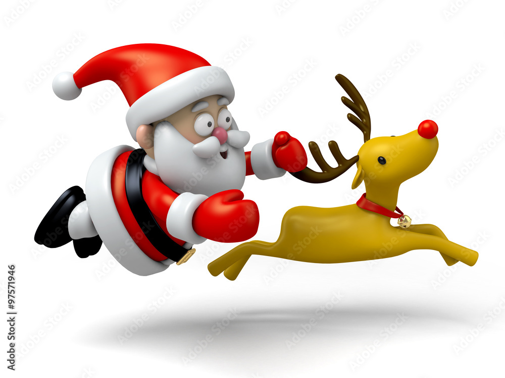 The Santa Claus and the Santa deer The Santa Claus and the Santa deer