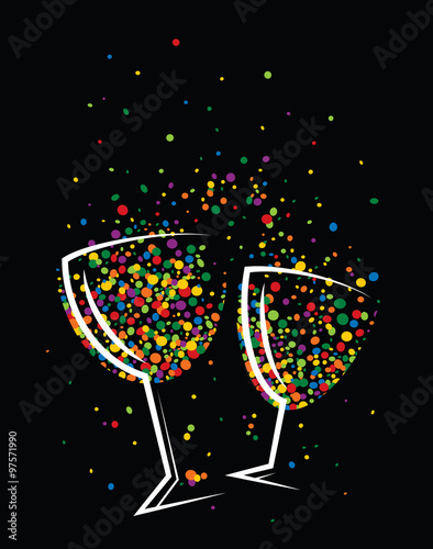 Happy colorful drink celebrating life