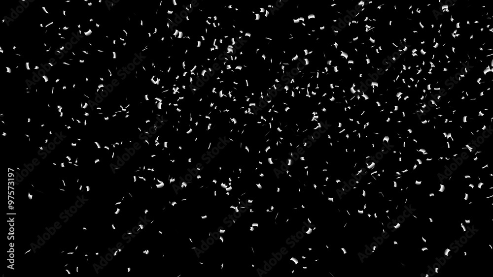 Silver Confetti Fountain with Alpha Channel Stock Video Adobe Stock