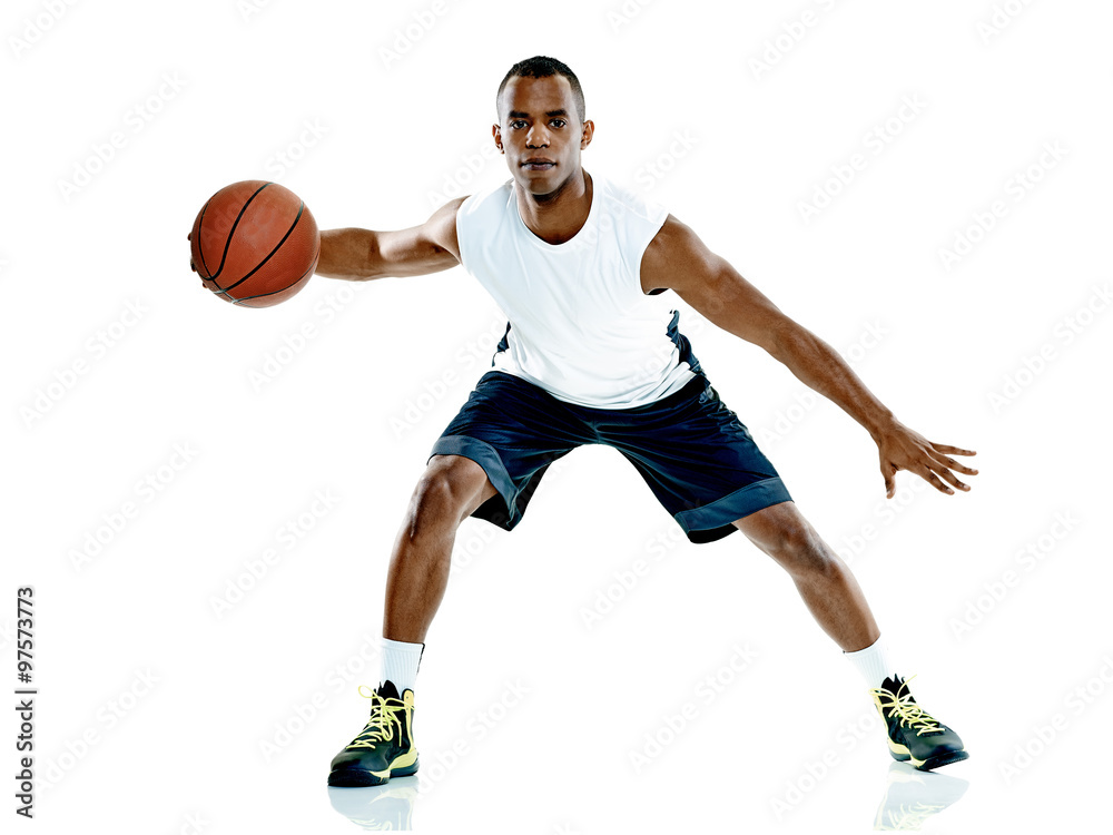 Fototapeta premium basketball player man Isolated 