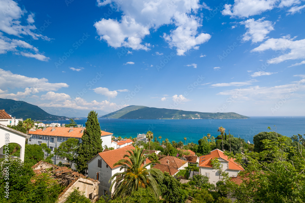 Adriatic sea landscape from Herceg Novi town