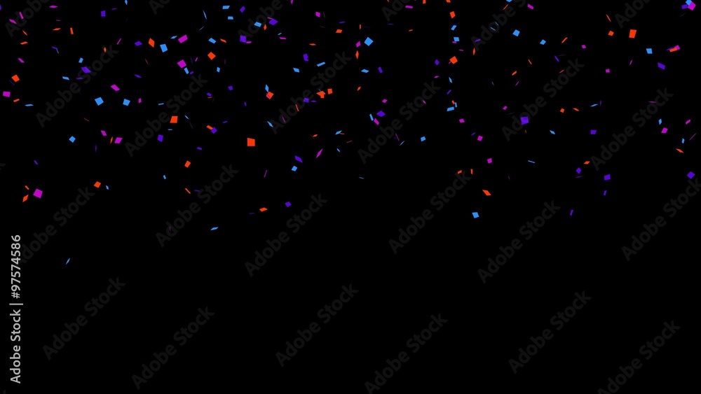 Colored Confetti with Alpha Channel 4K Colored Confetti with Alpha Channel 4K