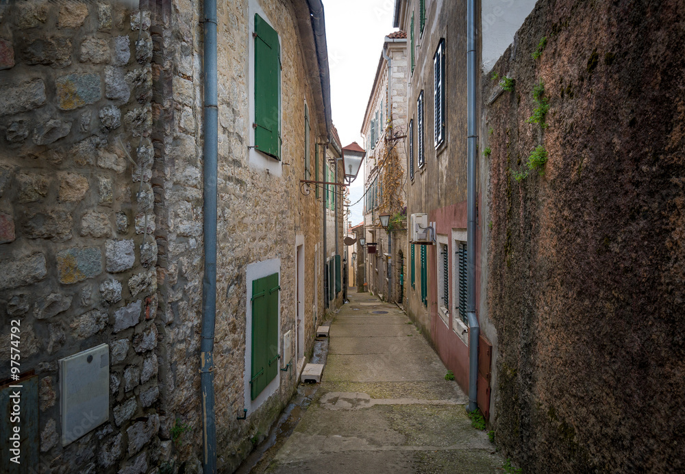 Old streets of Herceg Novi old town