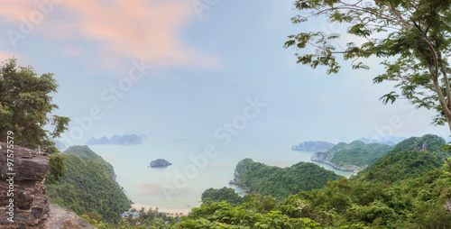 seascape of Halong Bay, Vietnam