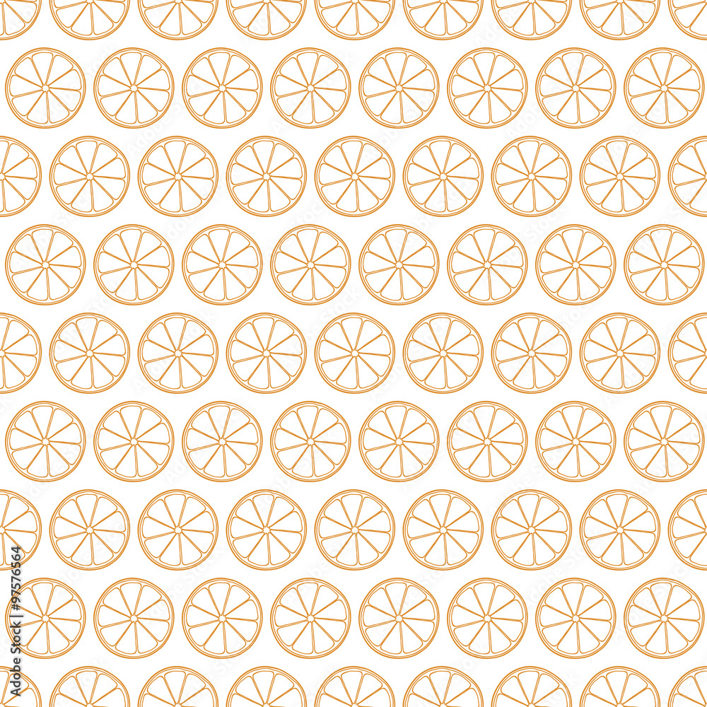 vector seamless citrus fruit  pattern