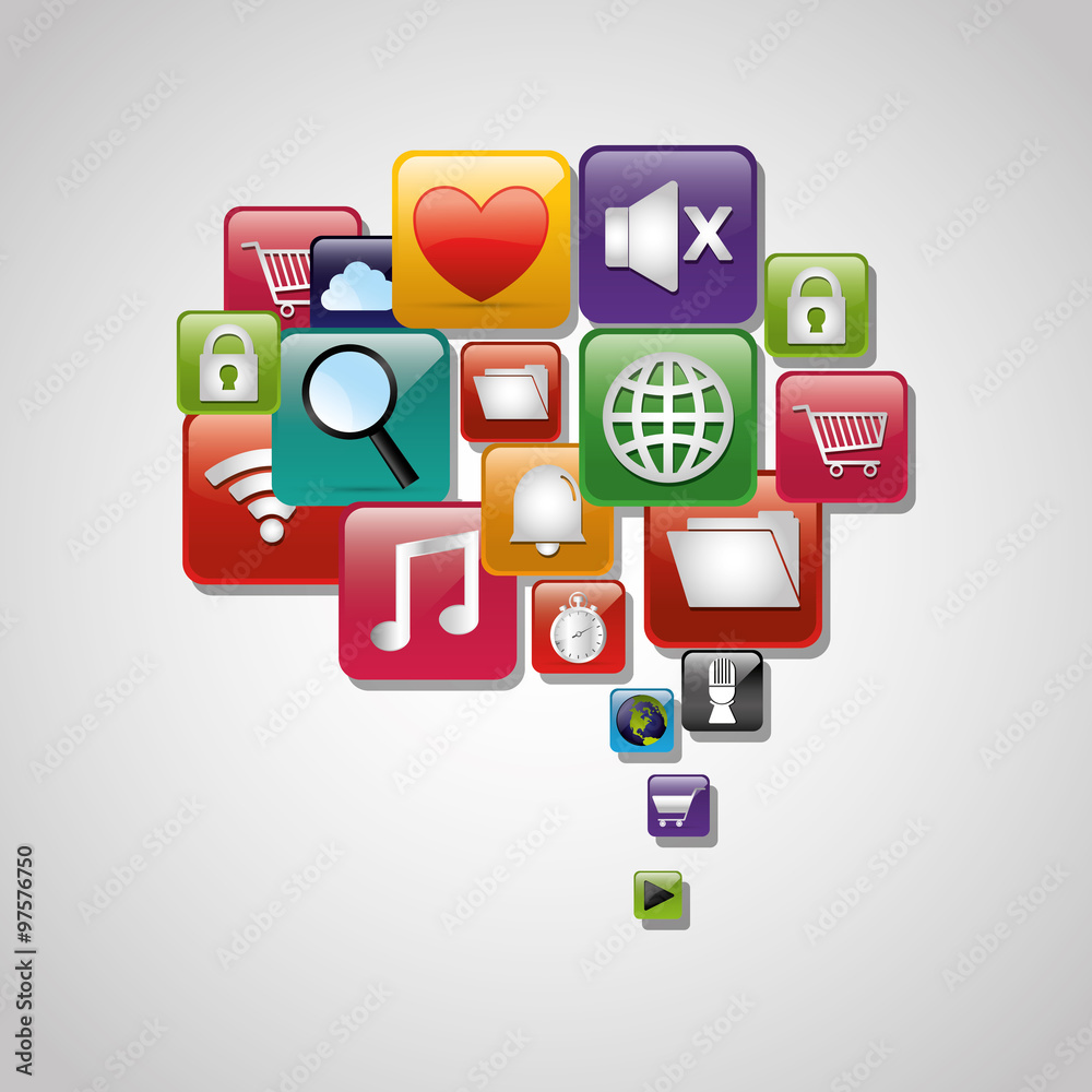 Fototapeta premium Mobile technology applications