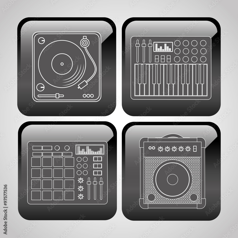 Obraz premium Music technology equipment