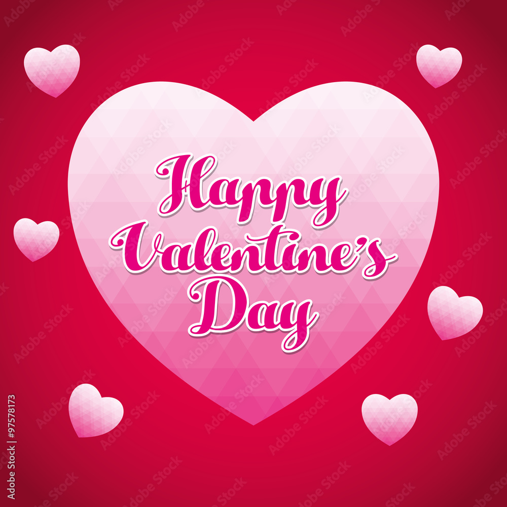 Happy valentines day colorful card 