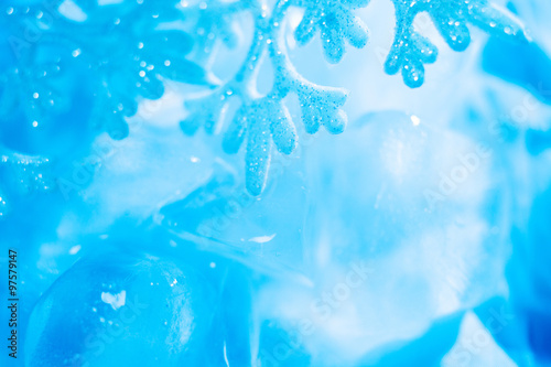 snowflake cool ice blue macro background