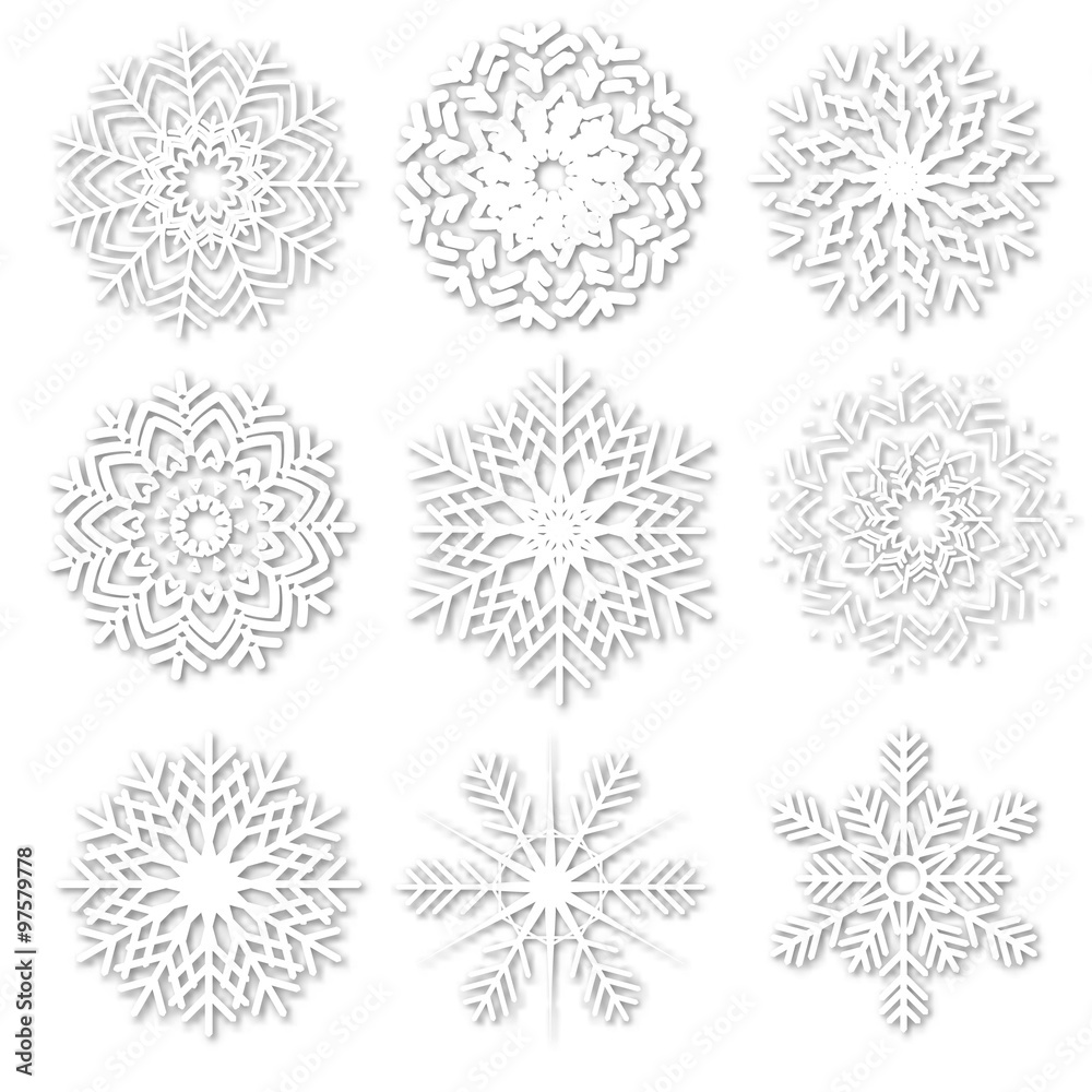 Paper snowflakes collection