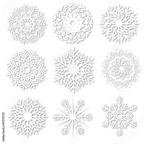 Paper snowflakes collection