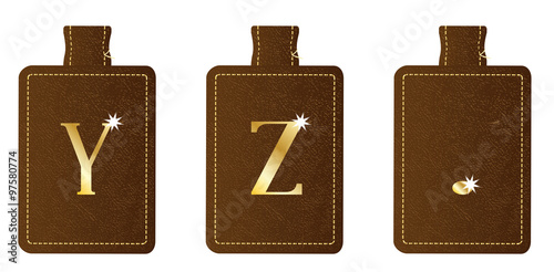 Alphabet Keyring and Fob YZ Period