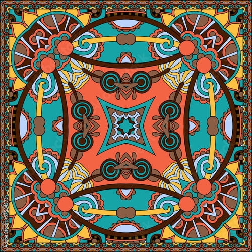 Traditional ornamental floral paisley bandanna