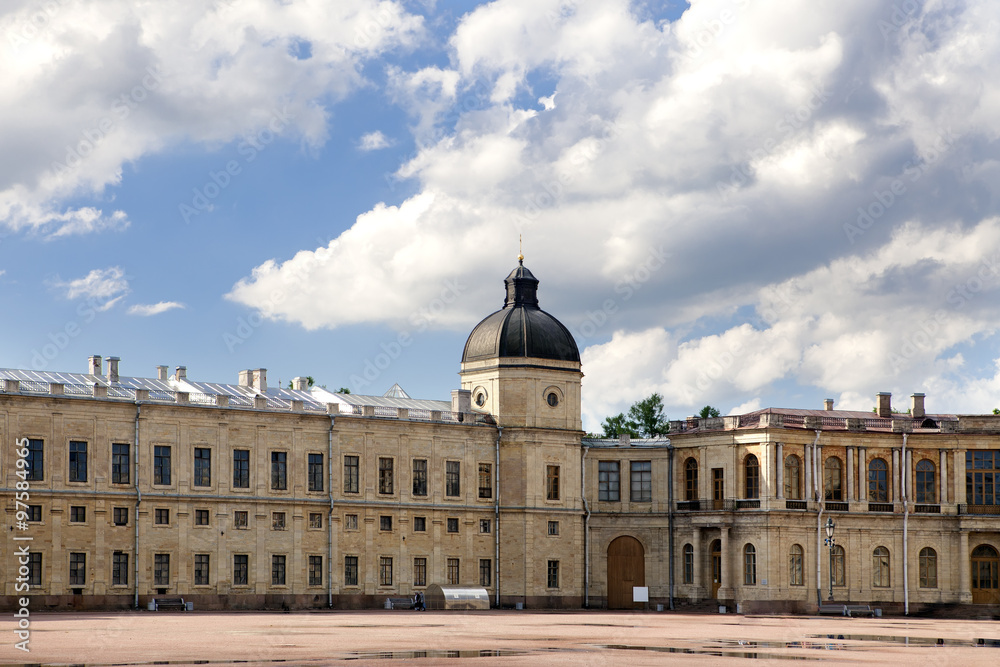 Russia,Gatchina, parade ground before palace, clouds
