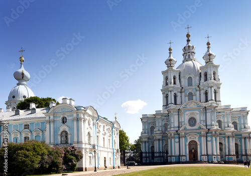  Smolnyi  cathedral (Smolny Convent), St. Petersburg,  Russia..