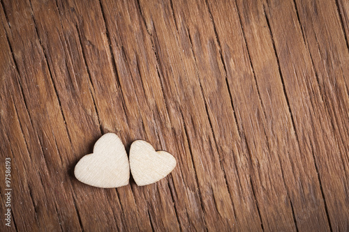 the small wooden hearts