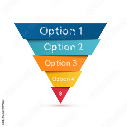 Sales funnel infographic. Vector illustration