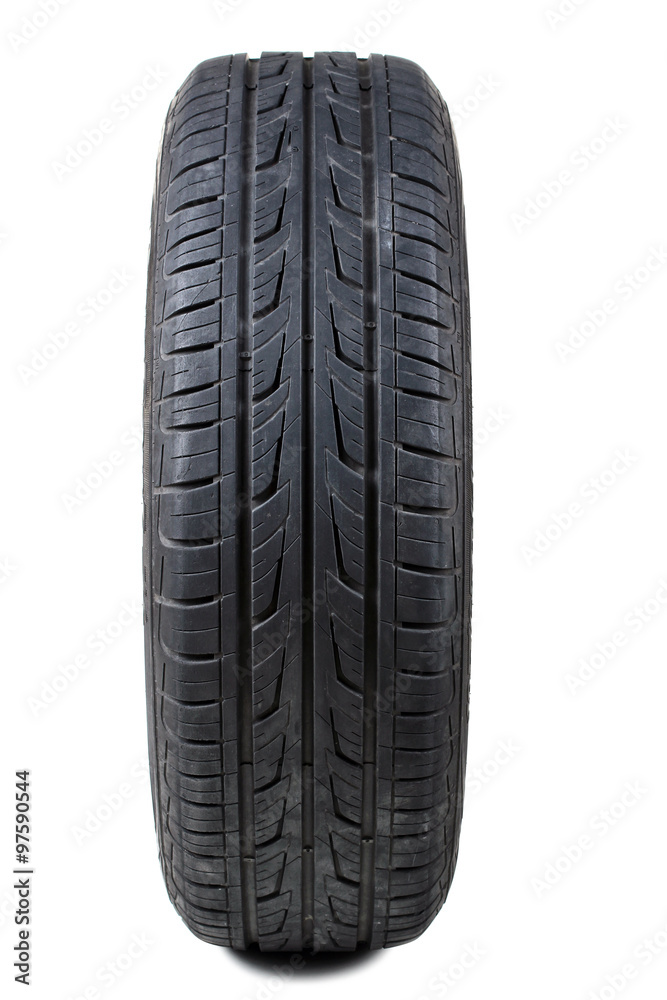 new tire isolated on white background