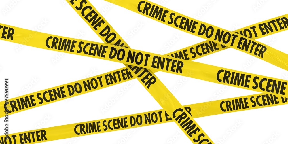 Crime Scene Do Not Enter Barrier Tape Background Stock Illustration ...