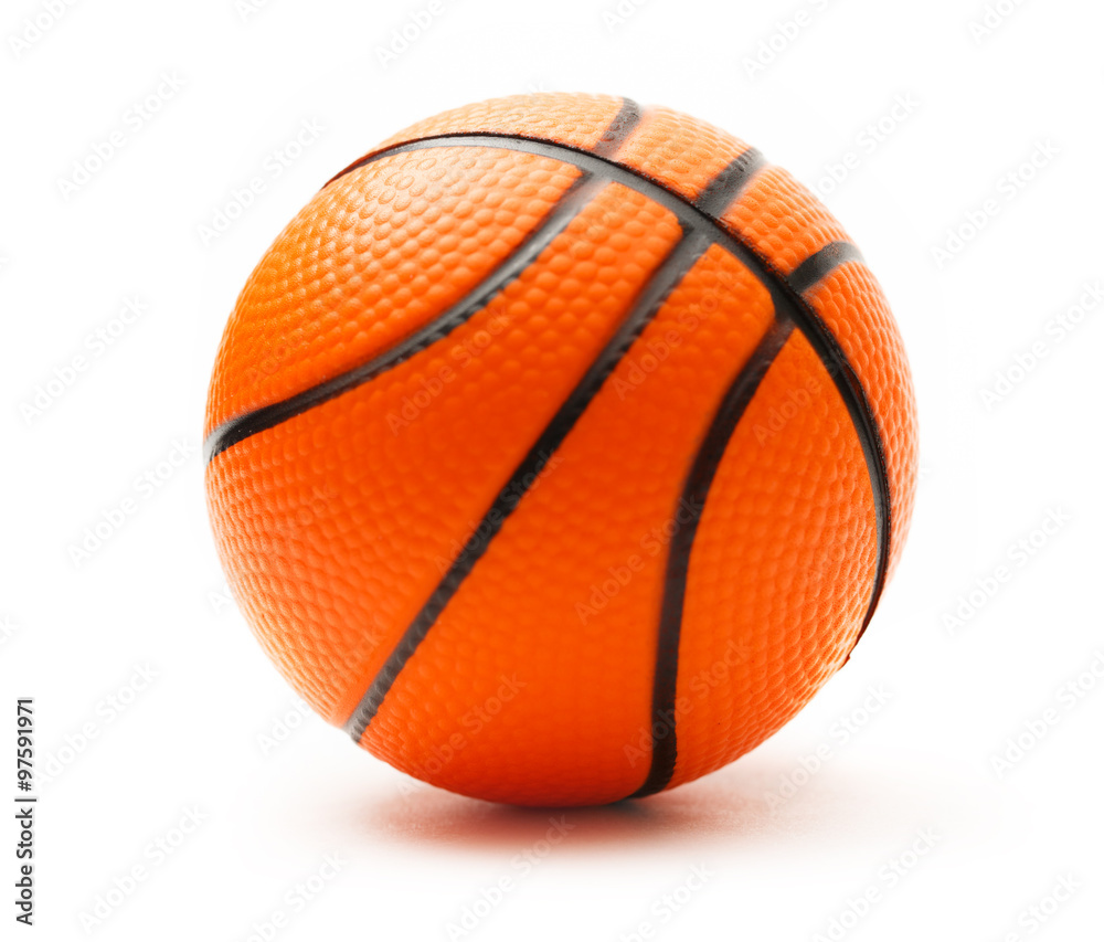 Basketball on white background