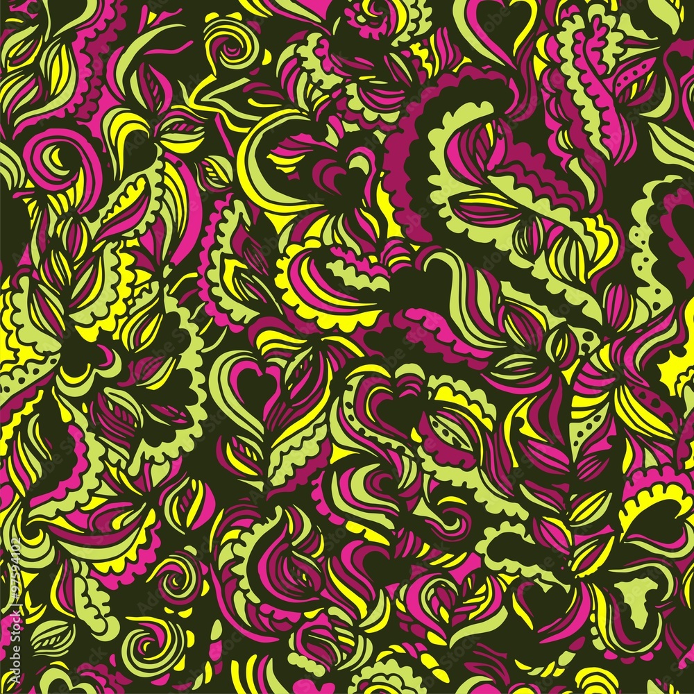 seamless colorful hand-drawn pattern consists of doodles. Vector illustration. seamless colorful hand-drawn pattern consists of doodles. Vector illustration.