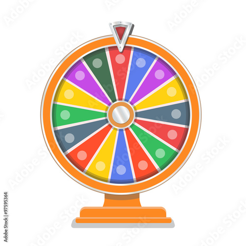 Wheel of fortune flat design template
