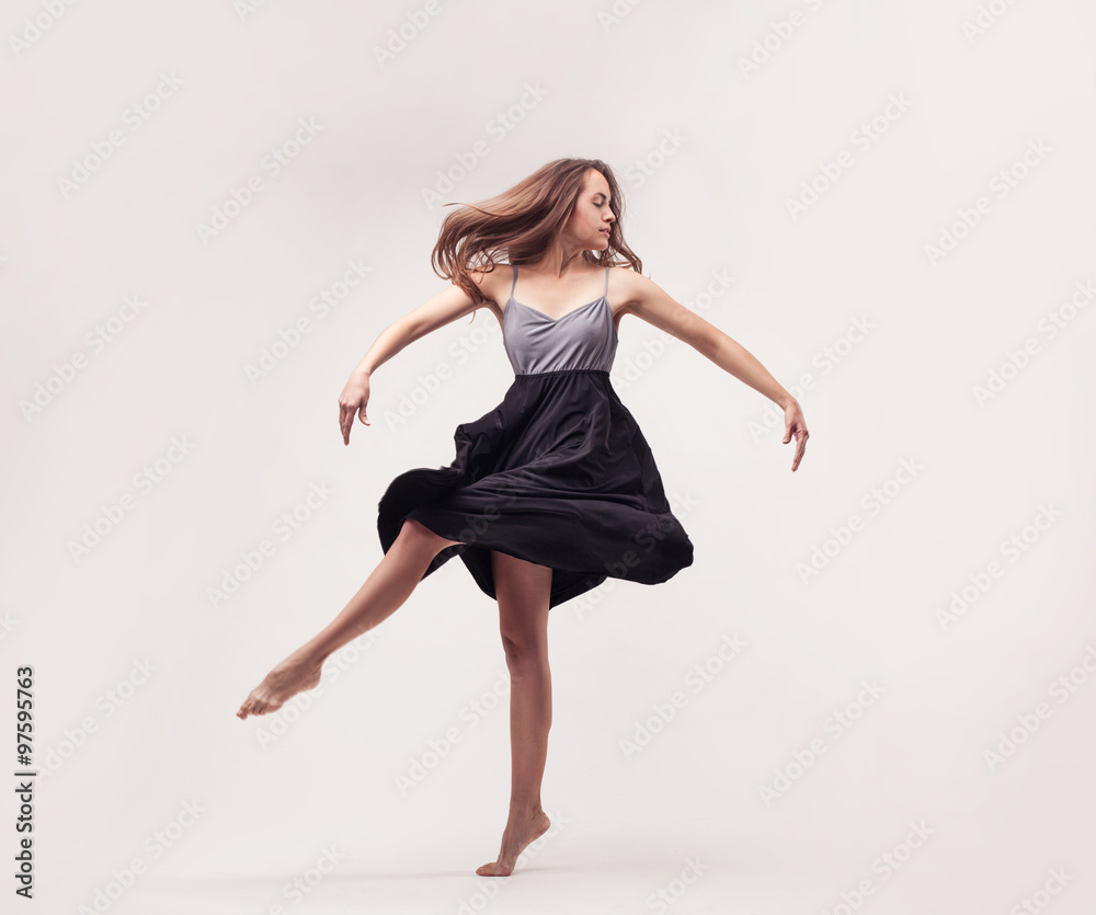young beautiful woman dancer posing young beautiful woman dancer posing