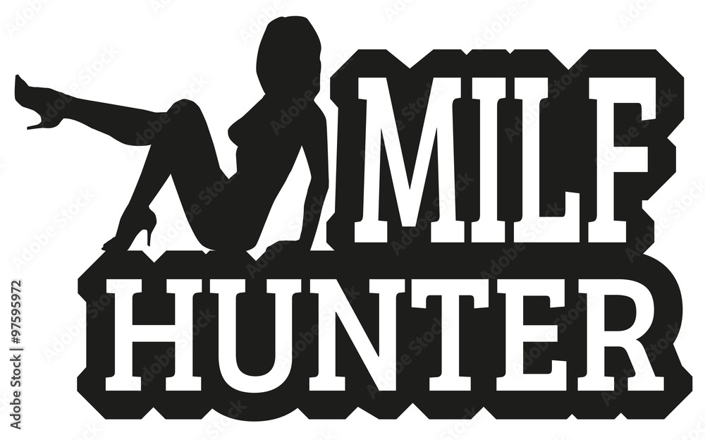 Milf Hunter Sitzend Stock Vektorgrafik Adobe Stock