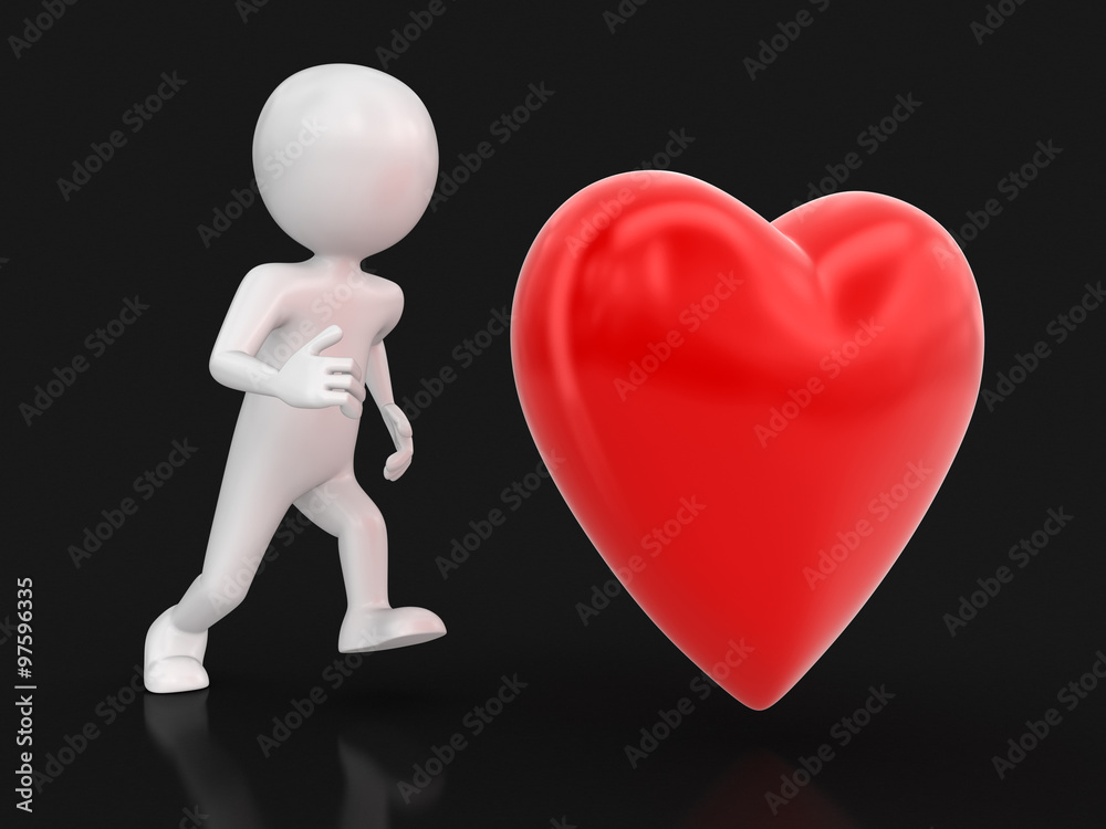 man and heart (clipping path included) man and heart (clipping path included)