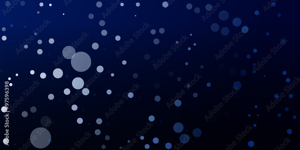 Christmas background is made up of different sized circles.Vecto